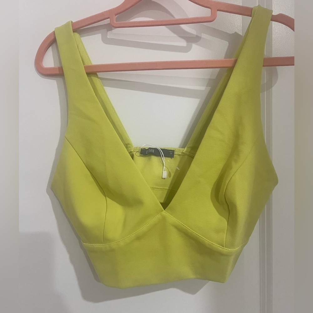 Light Green‎ Yellow Crop Top